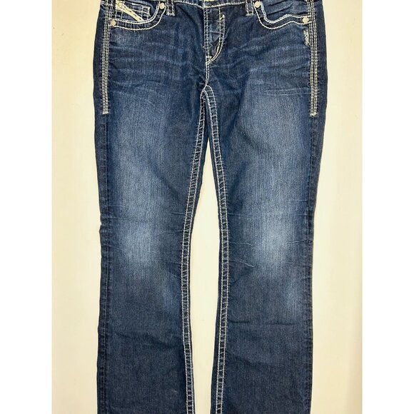 Silver Jeans Aiko Bootcut Thick Stitched Flap Pocket Jeans Mens 33x32 - Picture 3 of 9